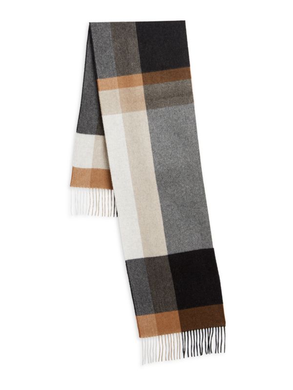 Saks Fifth Avenue | Camel Plaid | Cashmere Scarf