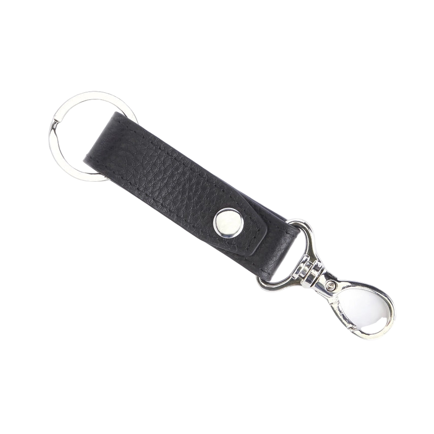 Luxe Leather Valet Key Holder - Black