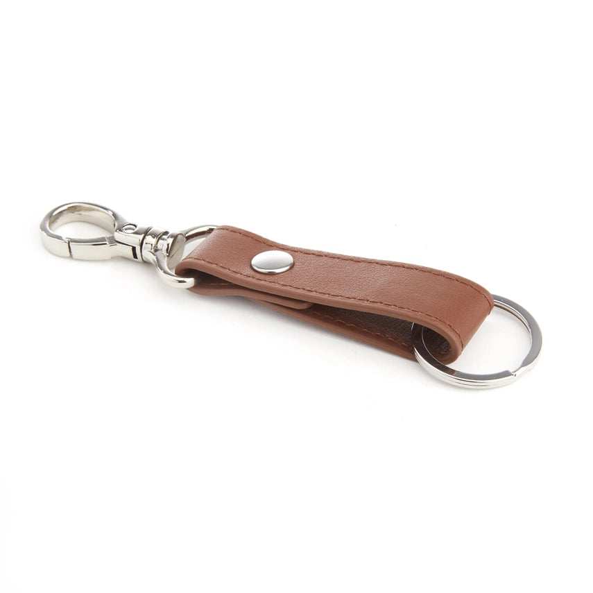 Luxe Leather Valet Key Holder - Tan Brown