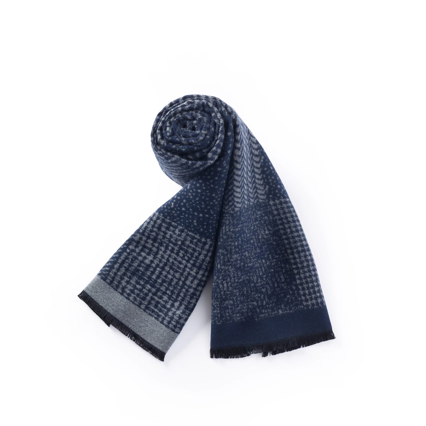 Ilmio Brushed Silk Scarf | Midnight Patchwork