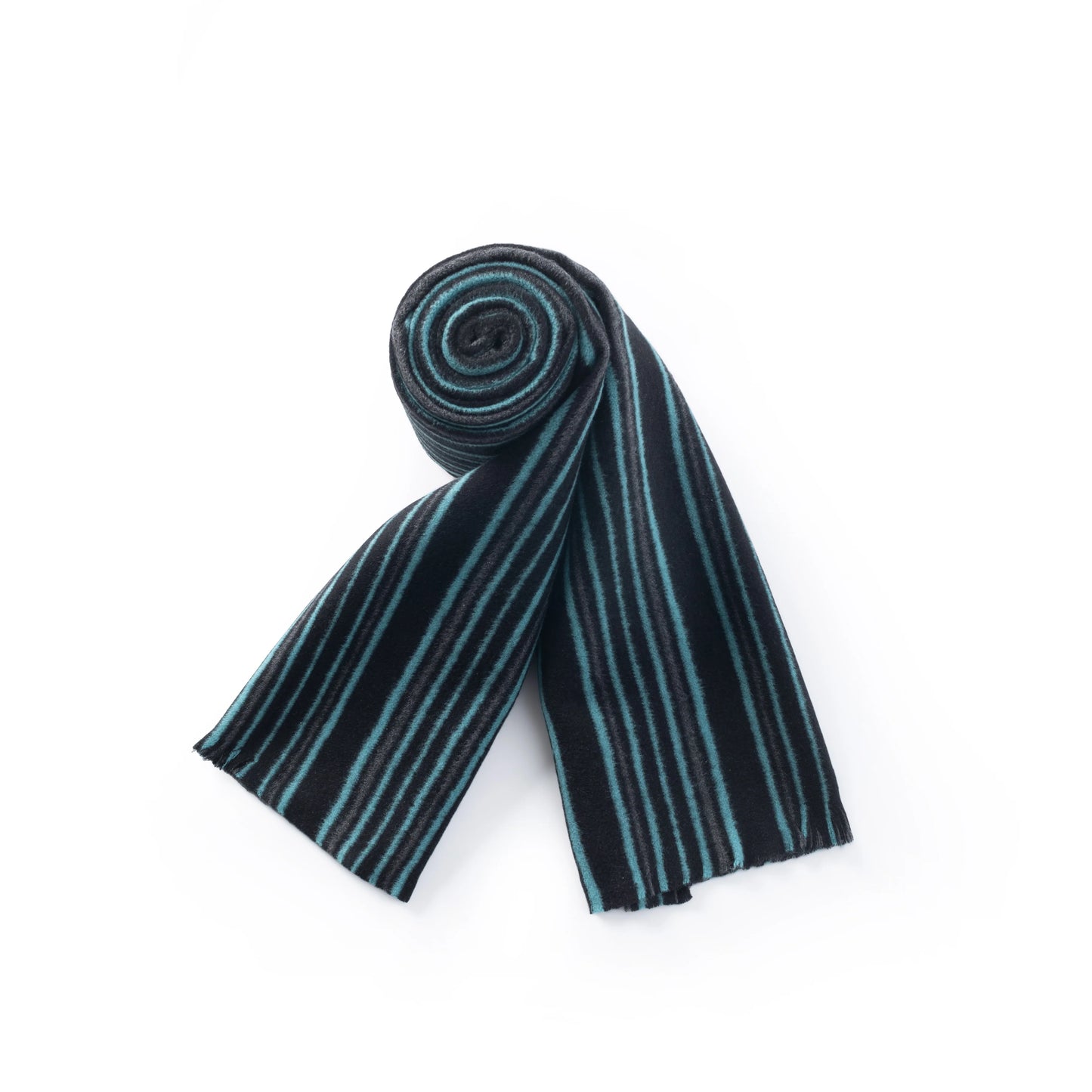 Ilmio Brushed Silk Scarf | Teal Linear