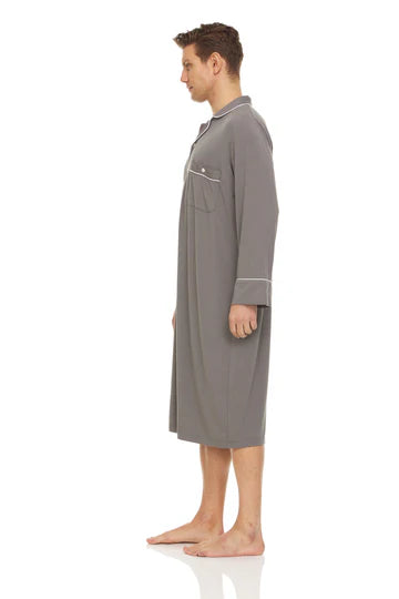 Men’s Micro Modal Nightshirt – Grey | Symmar Dream Collection