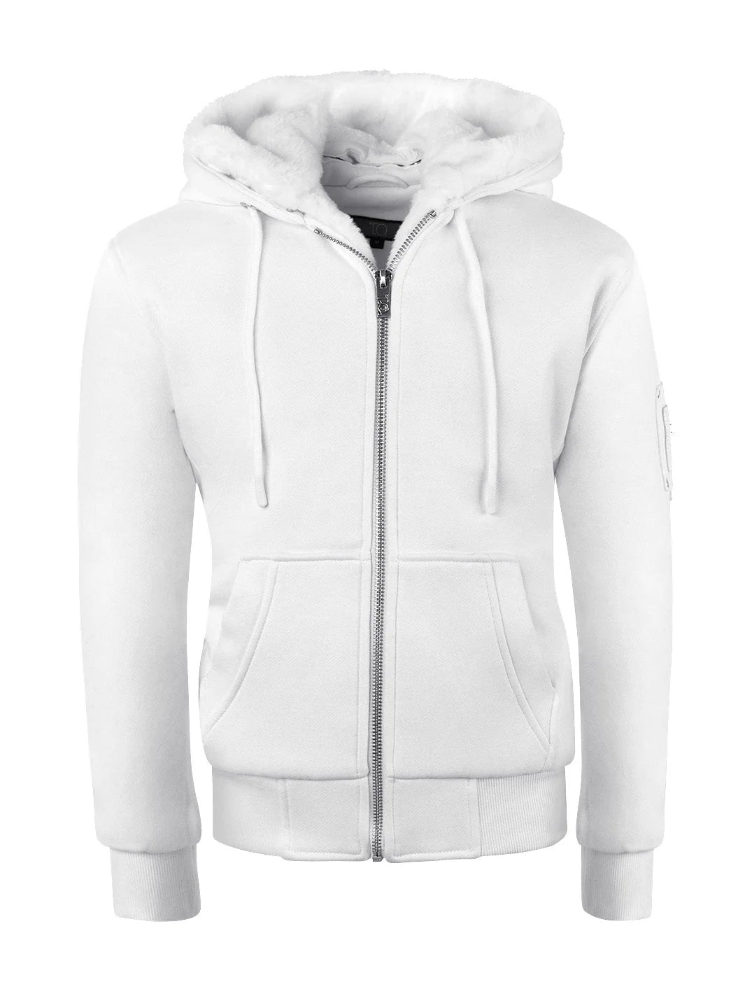 Men’s White Hoodie | Removable White Fur | T.O. Collection
