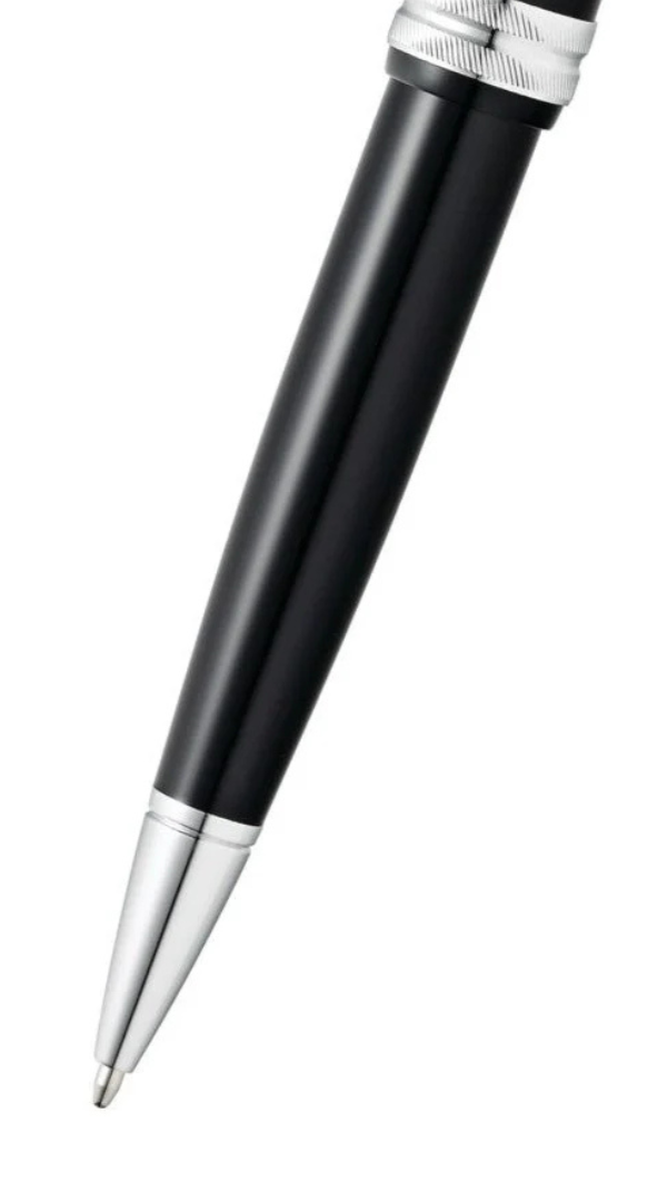 Bailey Light Glossy Black Resin Ballpoint Pen | Cross
