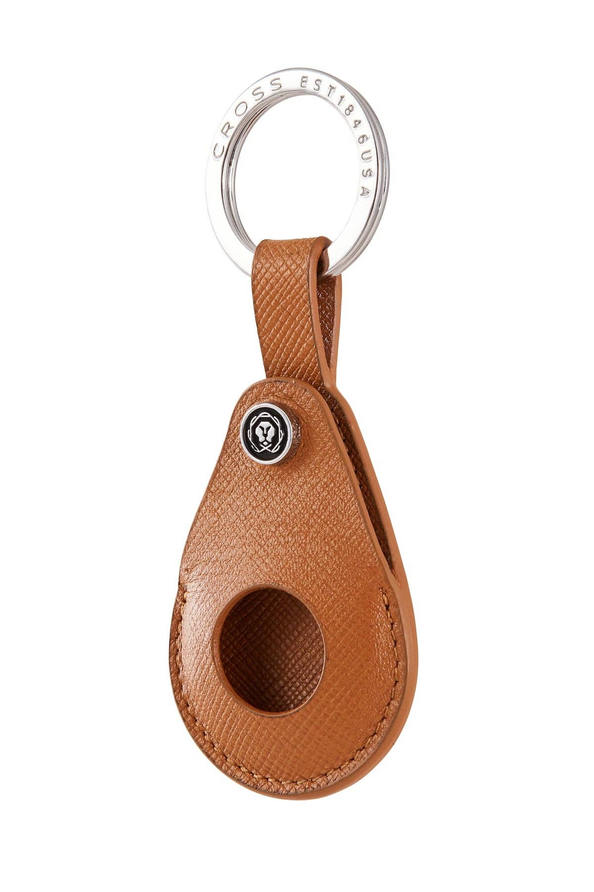 Mocha Smart Tracker Key Chain AirTag Holder | Cross
