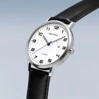 Bering Watch | Titanium | Silver Rim White Dial