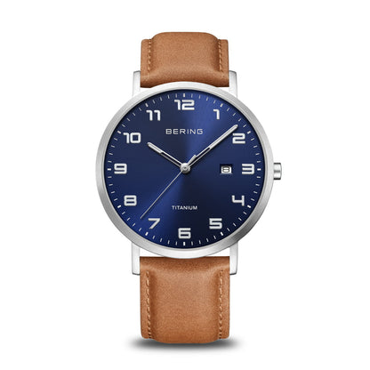 Bering Watch | Titanium | Silver Rim Blue Dial