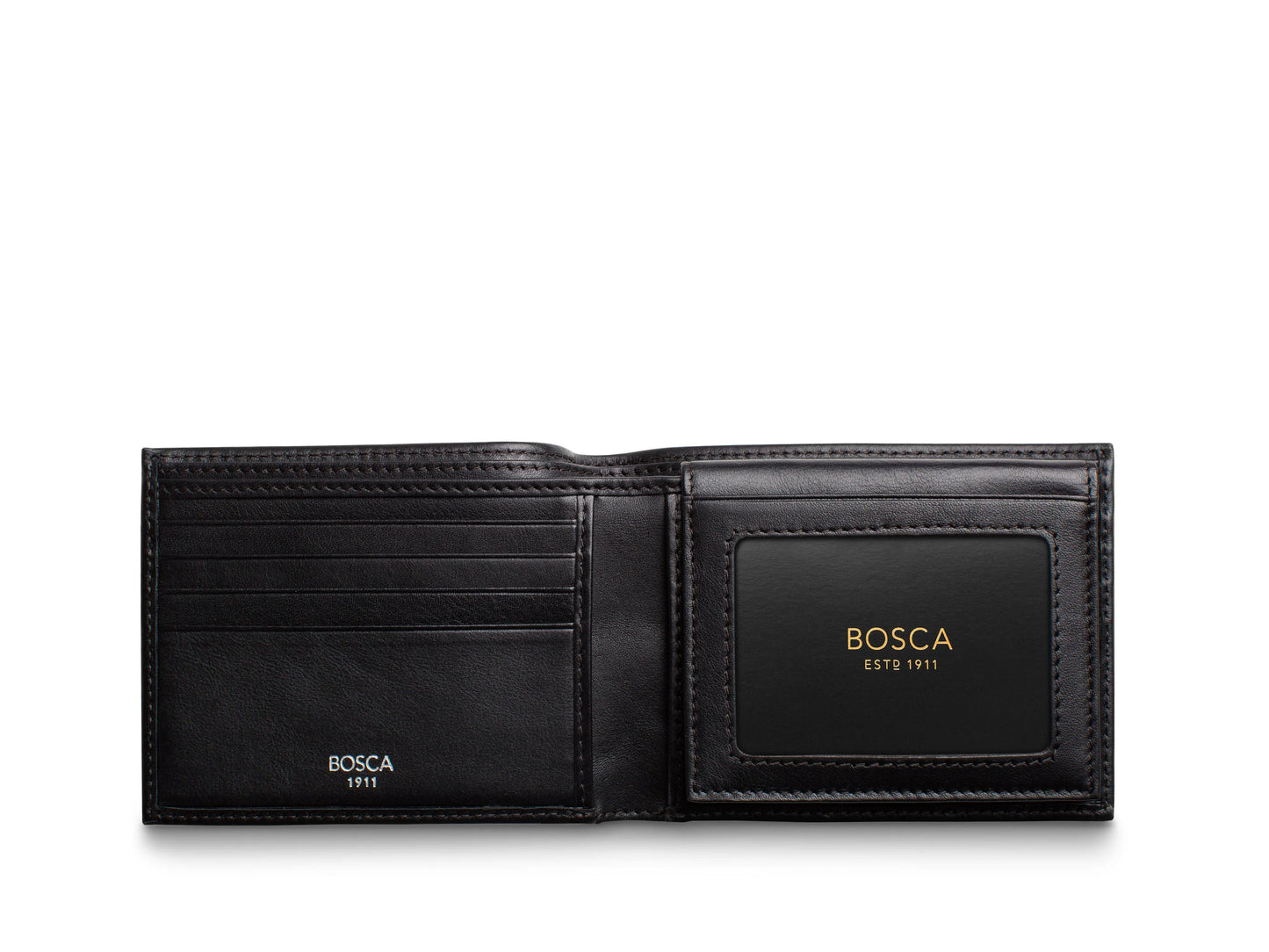 Bosca Wallet | Credit Wallet w/ I.D. Passcase | Nappa Vitello Leather