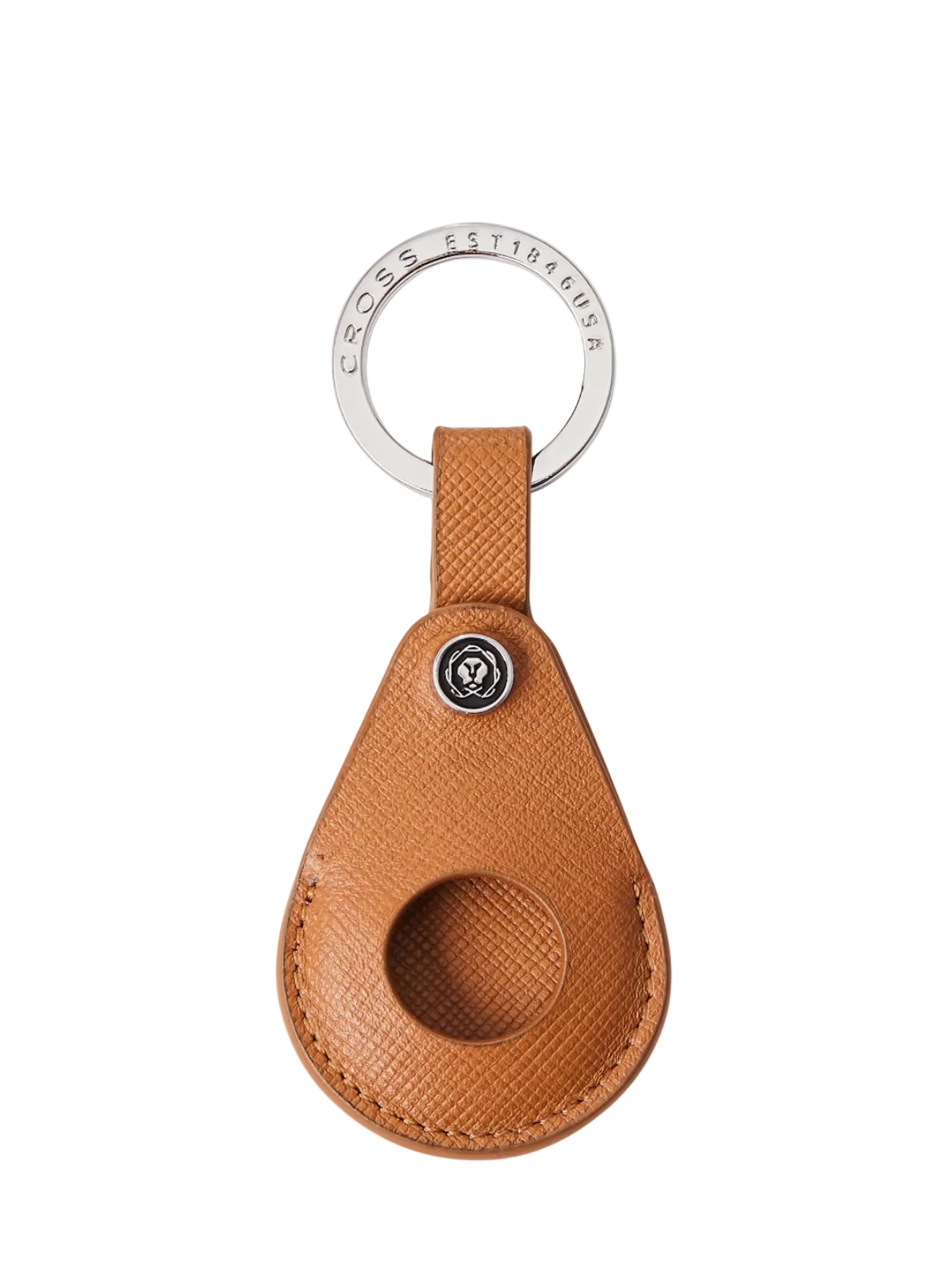 Mocha Smart Tracker Key Chain AirTag Holder | Cross