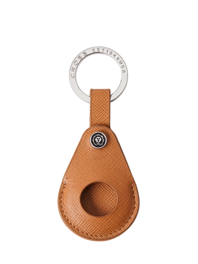 Mocha Smart Tracker Key Chain AirTag Holder | Cross