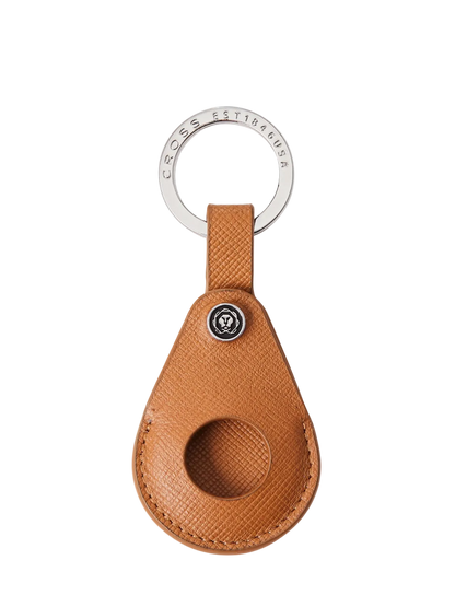 Mocha Smart Tracker Key Chain AirTag Holder | Cross