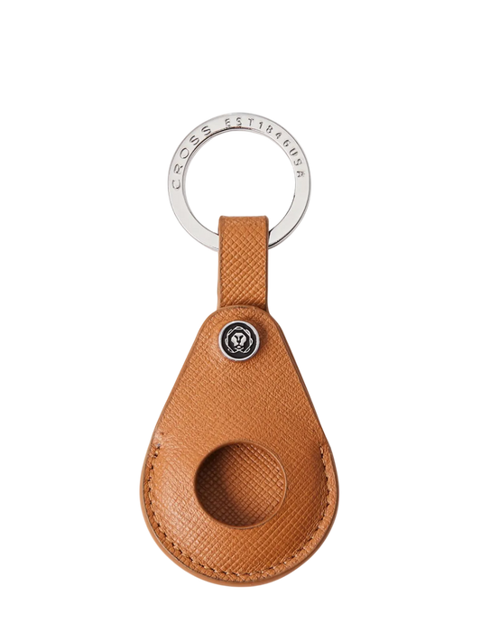 Mocha Smart Tracker Key Chain AirTag Holder | Cross