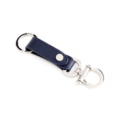 Luxe Leather Valet Key Holder in Navy
