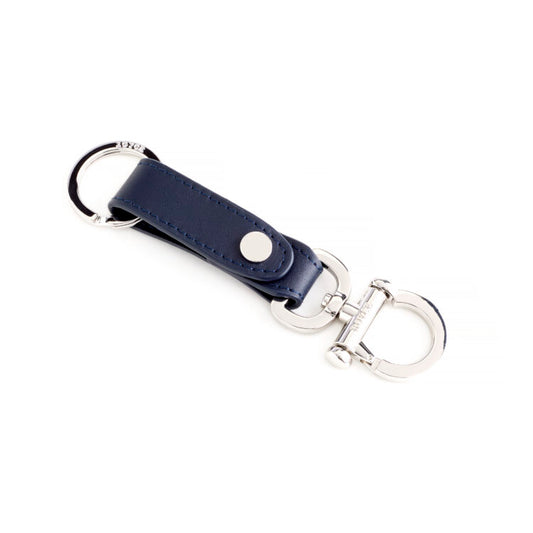 Luxe Leather Valet Key Holder in Navy