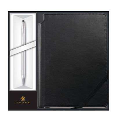 Classic Century Chrome Pen and Black Journal Set | Cross
