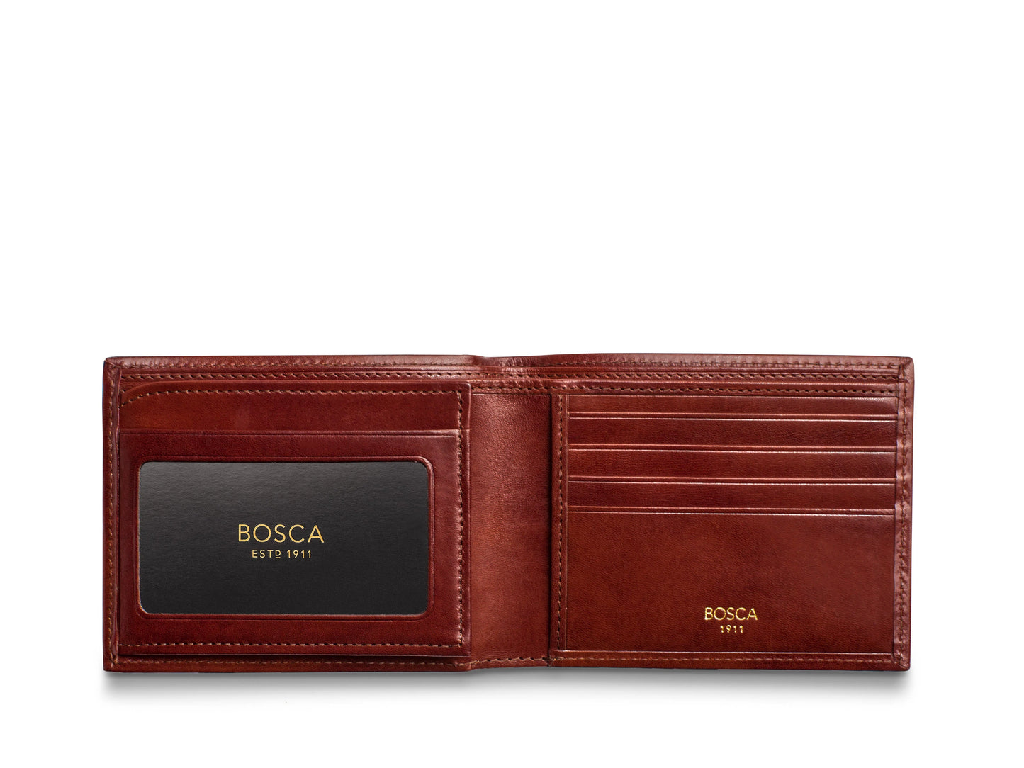 Bosca Bifold Wallet | Card / I.D. Flap | Old Leather Style