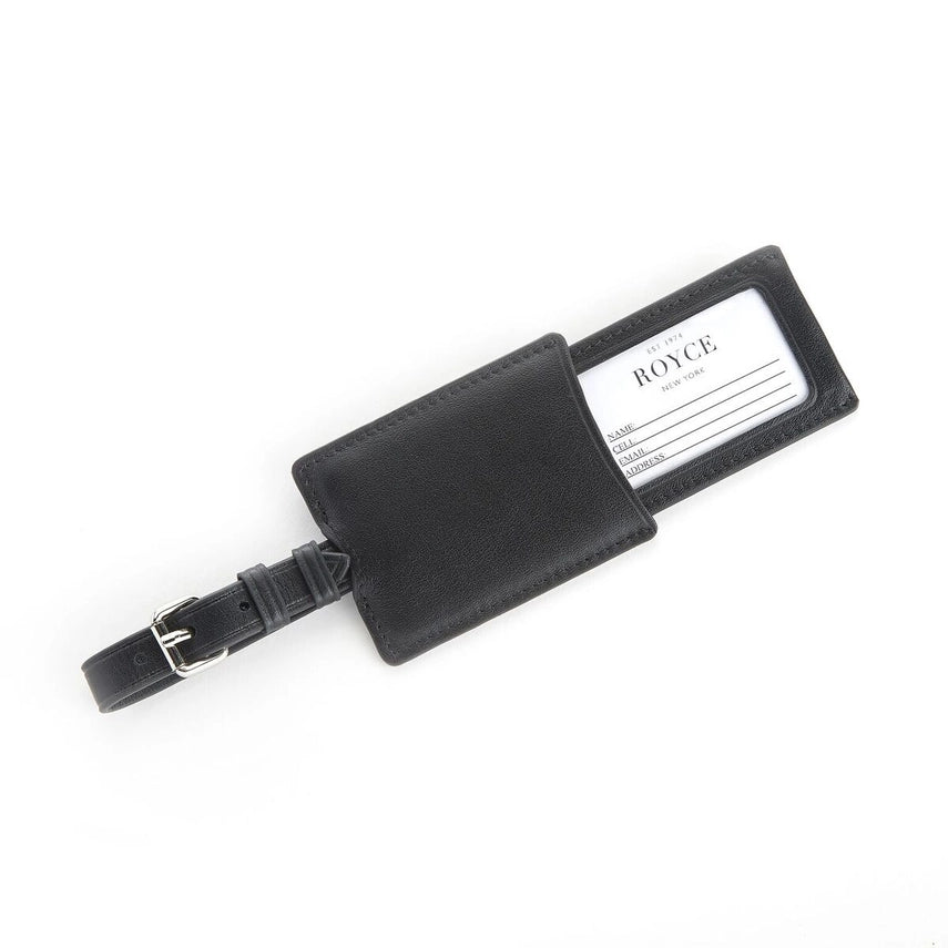 Retractable Luggage Tag – Full Grain Leather