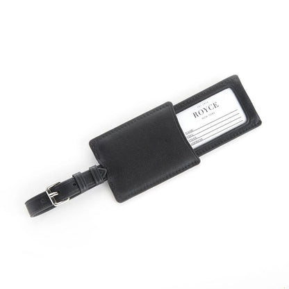 Retractable Luggage Tag – Full Grain Leather