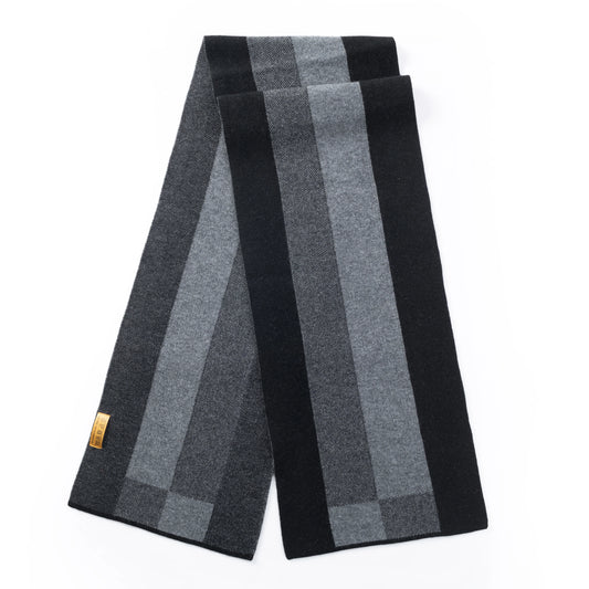Ilmio Cashmere Knit Scarf | Onyx Stripe