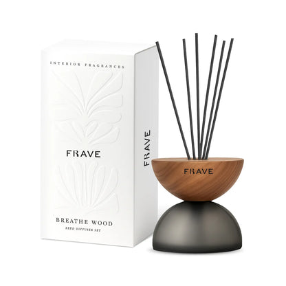 Breathe Wood Frosted Glass | Reed Diffuser | FRAVE