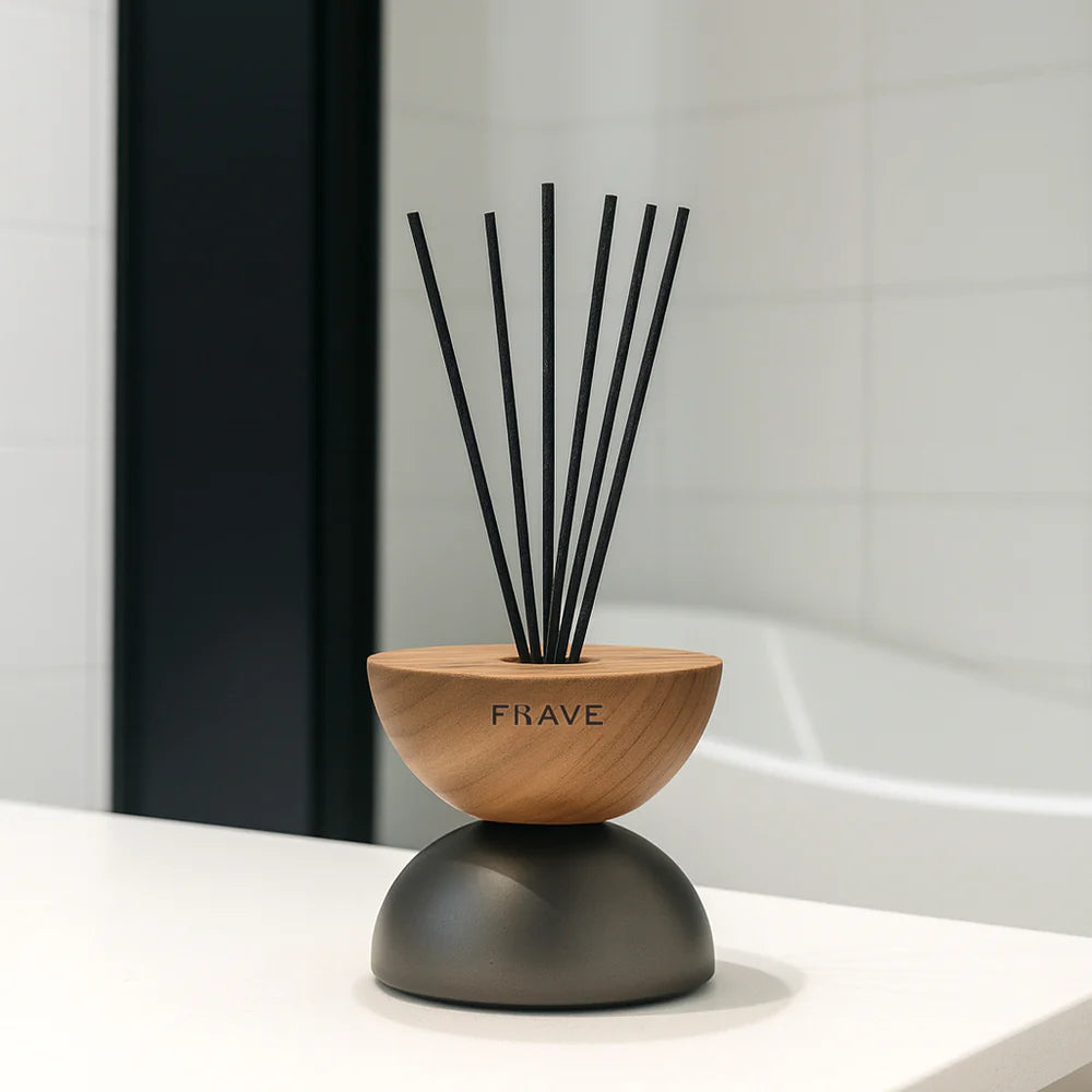Breathe Wood Frosted Glass | Reed Diffuser | FRAVE