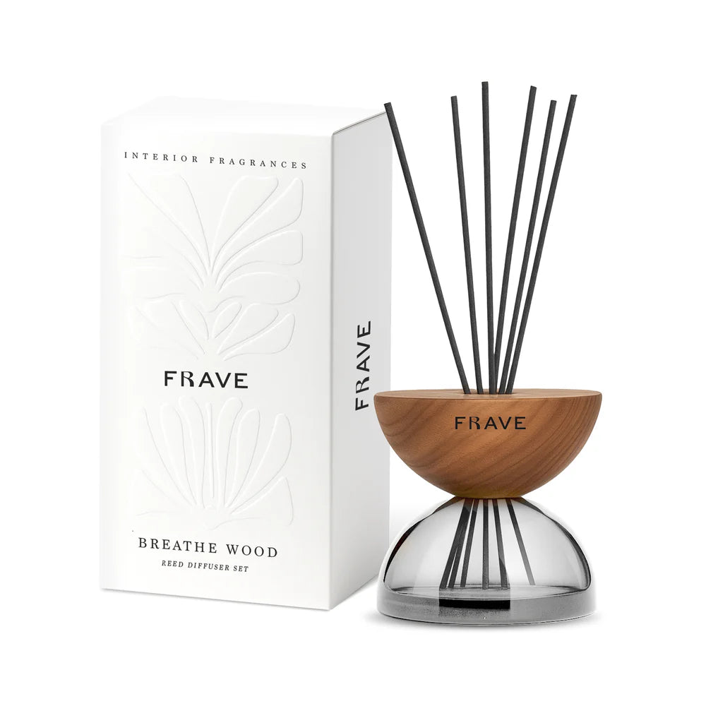 Breathe Wood Transparent Glass | Reed Diffuser | FRAVE