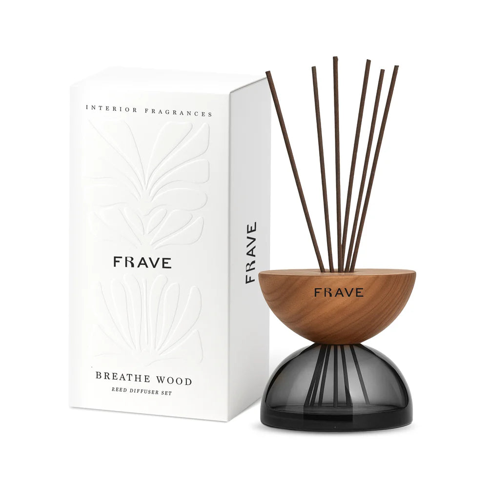 Breathe Wood Smoked Glass | Reed Diffuser | FRAVE