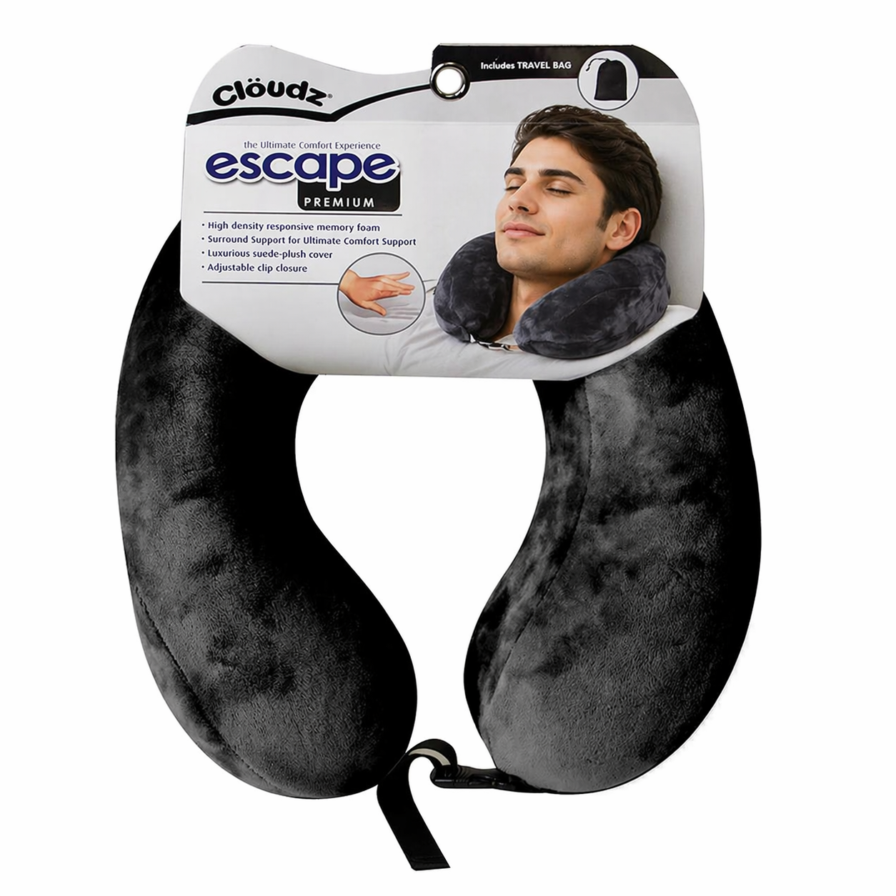 Cloudz Escape Premium Memory Foam Travel Neck Pillow