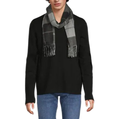 Saks Fifth Avenue | Gray Plaid | Cashmere Scarf