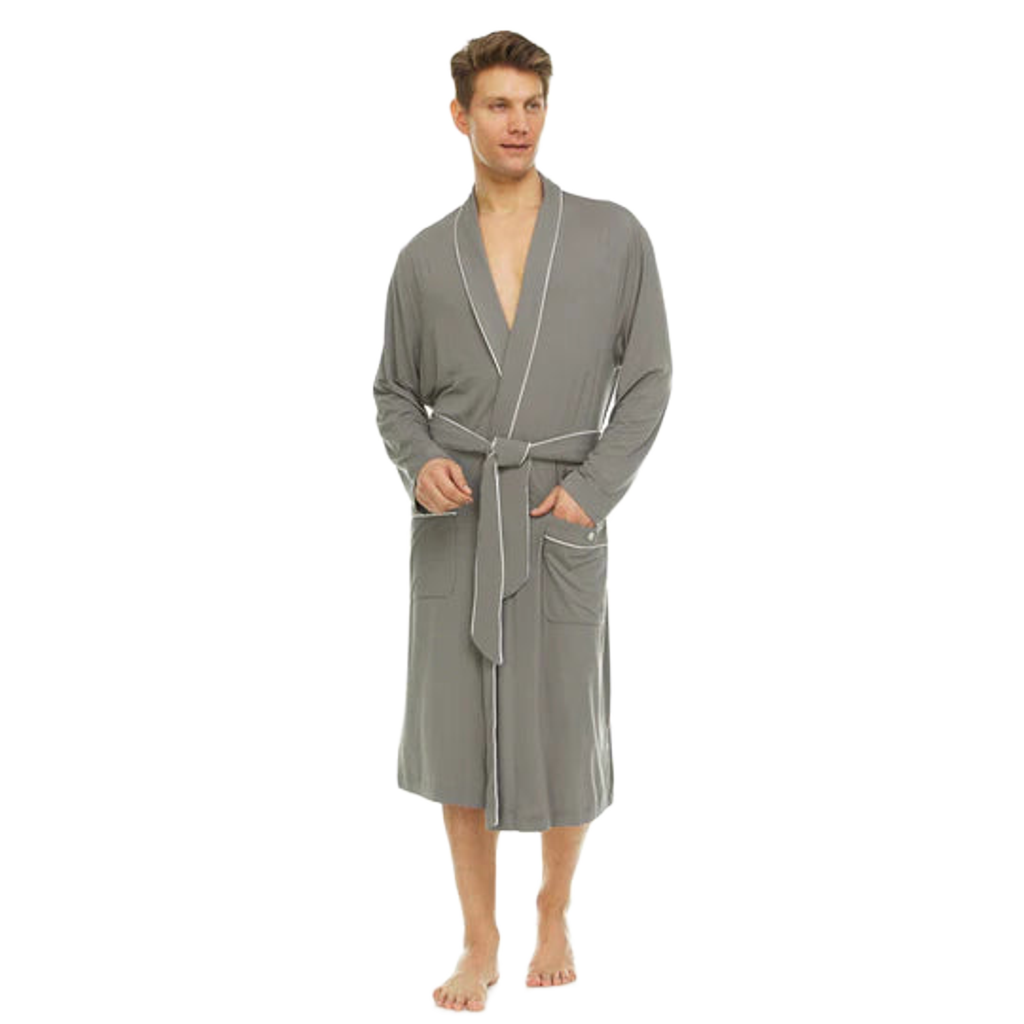 Men’s Micro Modal Robe – Grey | Symmar Dream Collection