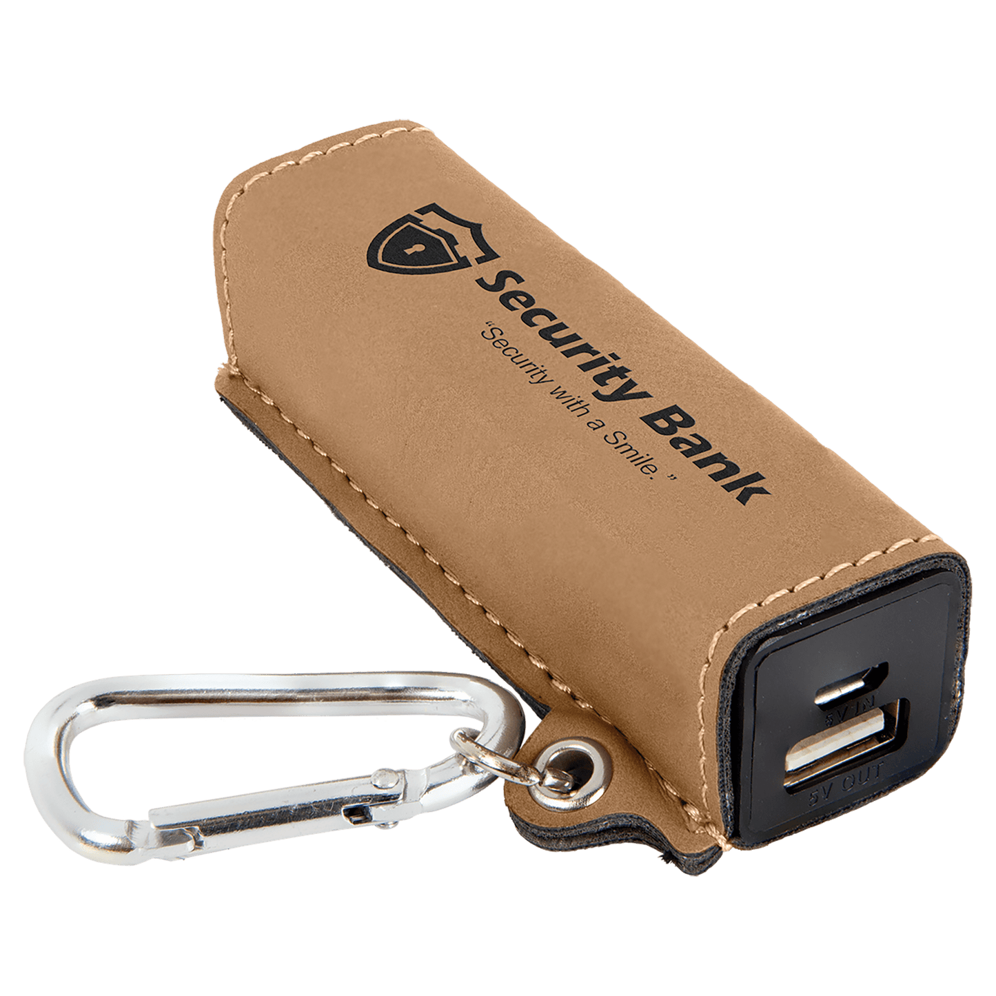 Portable Leatherite Power Bank Keychain