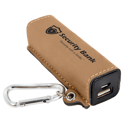 Portable Leatherite Power Bank Keychain