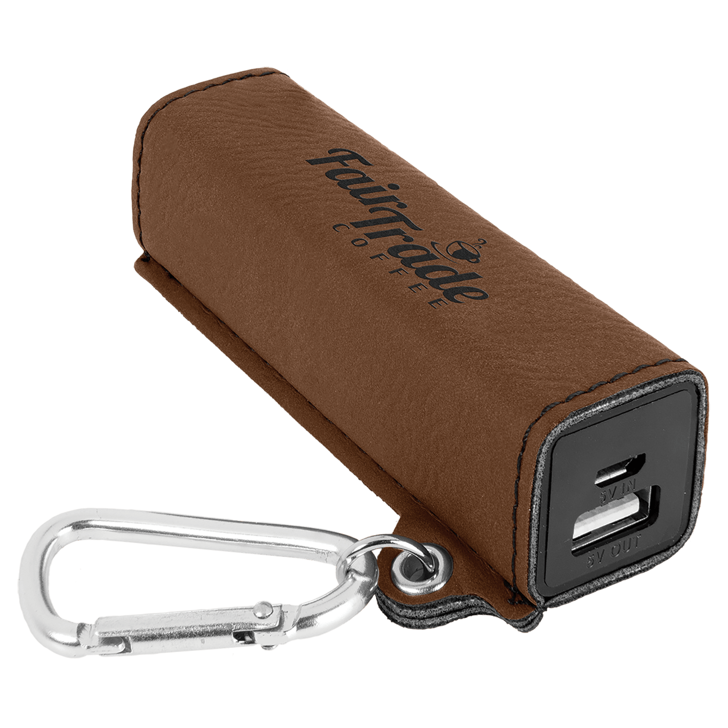 Portable Leatherite Power Bank Keychain
