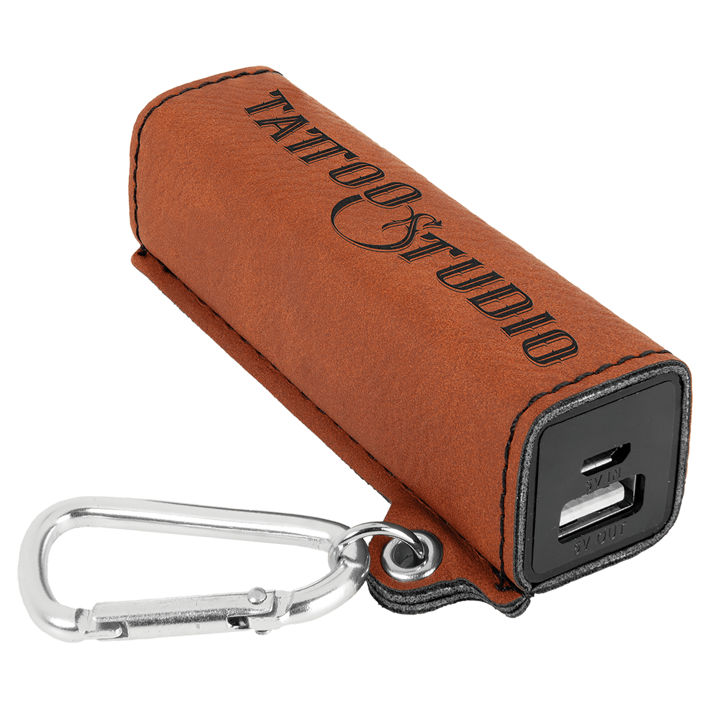 Portable Leatherite Power Bank Keychain