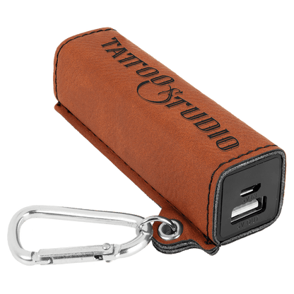 Portable Leatherite Power Bank Keychain