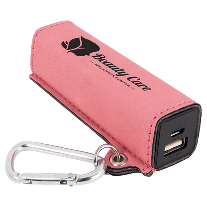 Portable Leatherite Power Bank Keychain