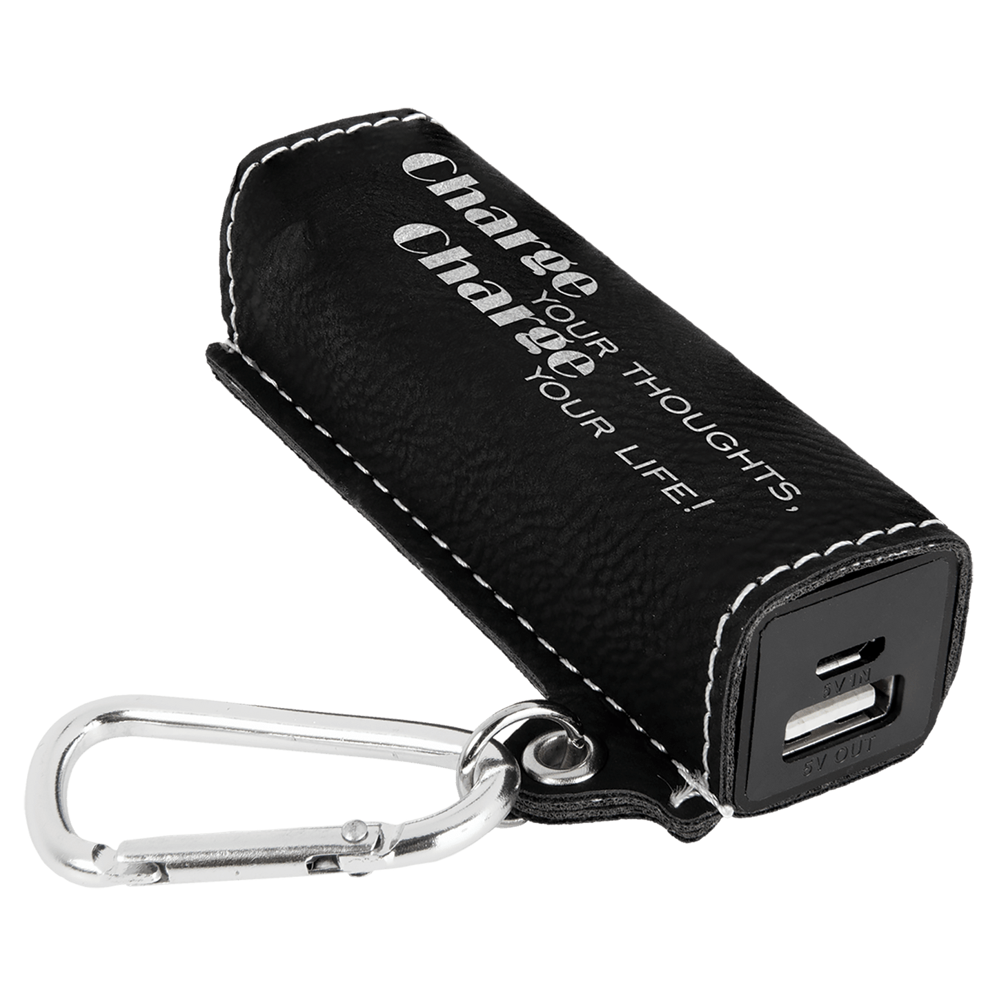 Portable Leatherite Power Bank Keychain