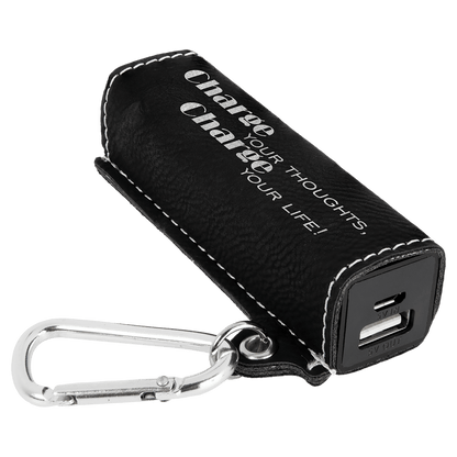 Portable Leatherite Power Bank Keychain