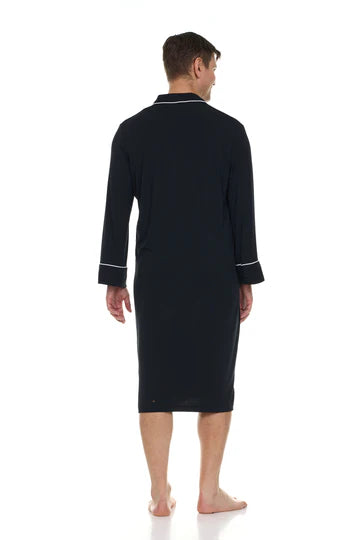 Men’s Micro Modal Nightshirt – Black | Symmar Dream Collection