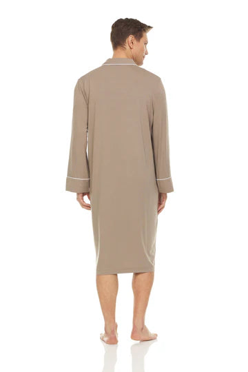 Men’s Micro Modal Nightshirt – Taupe | Symmar Dream Collection