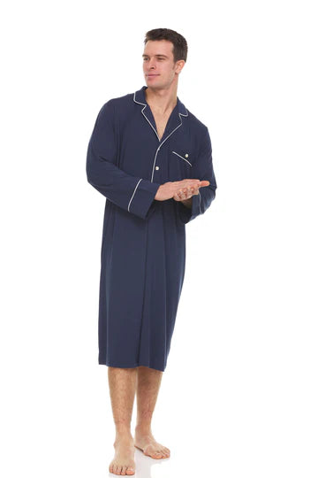 Men’s Micro Modal Nightshirt – Navy | Symmar Dream Collection