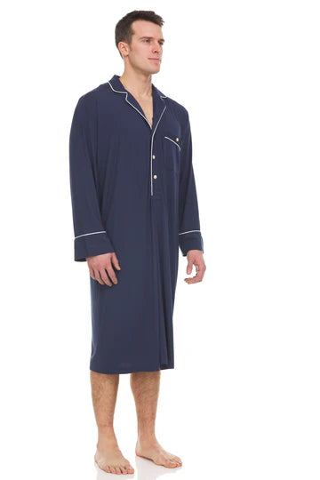 Men’s Micro Modal Nightshirt – Navy | Symmar Dream Collection