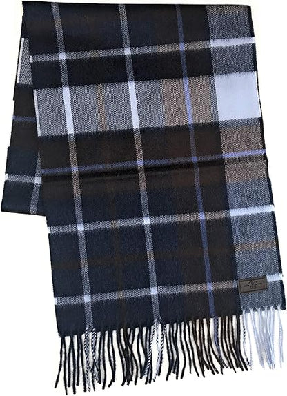 Hickey Freeman | Navy & Blue Plaid | Cashmere Scarf