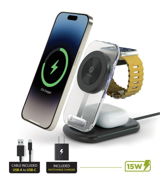 3-in-1 Folding MagCharge Wireless Charging Station