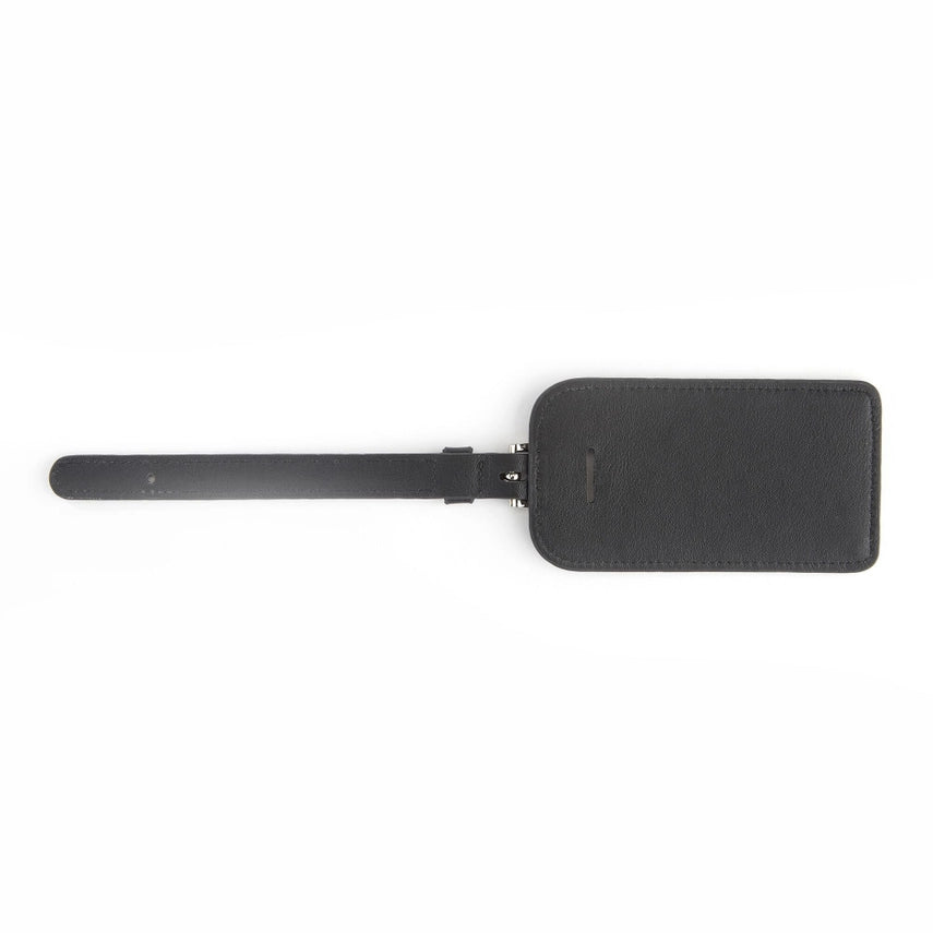 Signature Leather Luggage Tag | Black