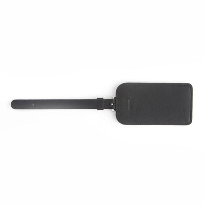 Signature Leather Luggage Tag | Black