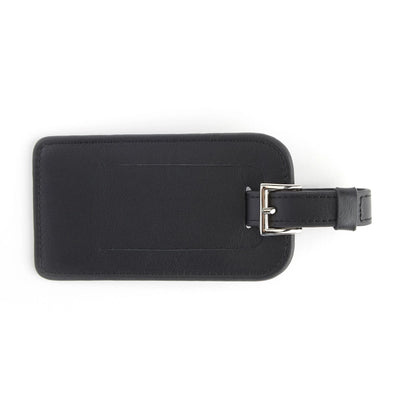 Signature Leather Luggage Tag | Black
