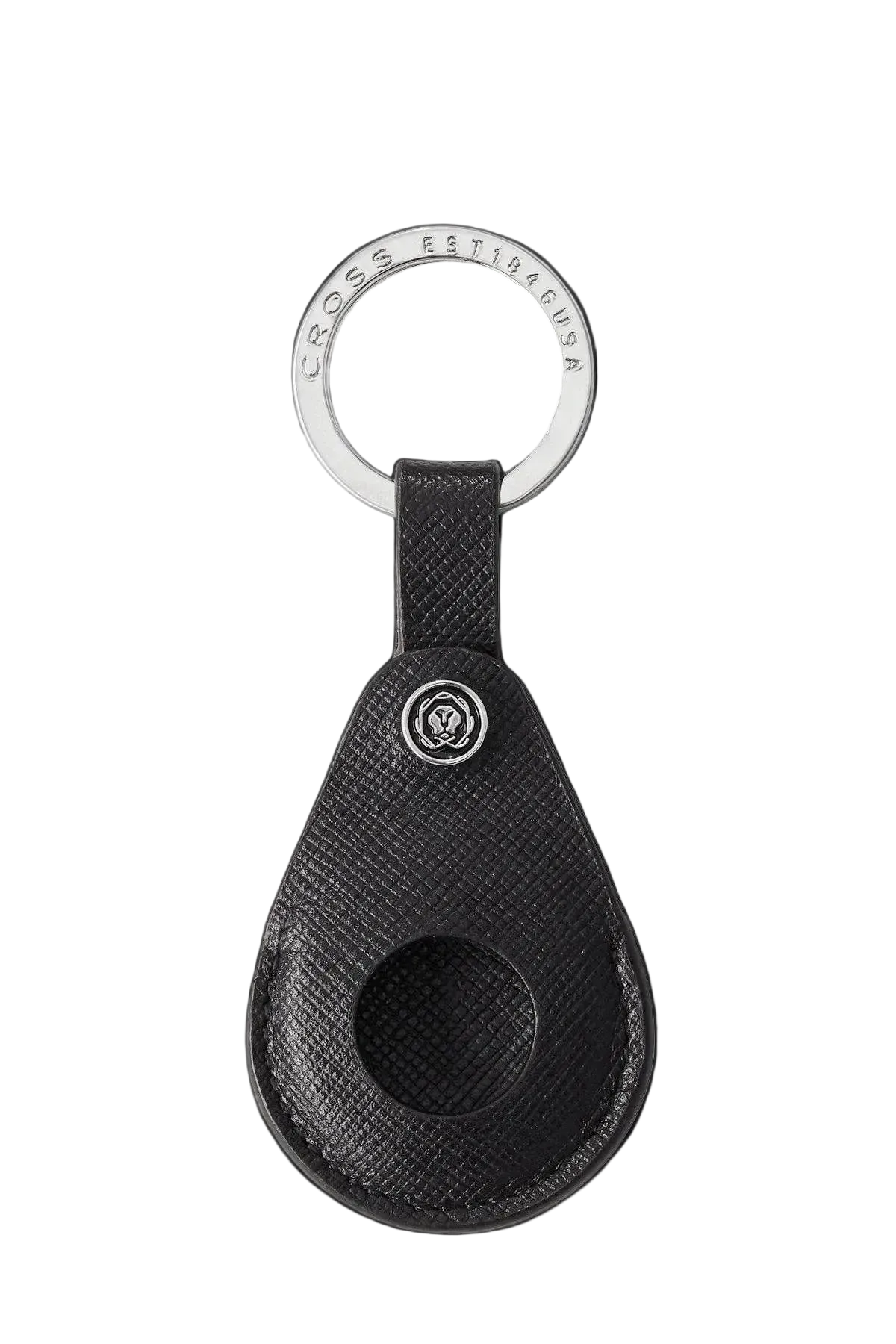 Classic Black Smart Tracker Key Chain AirTag Holder | Cross