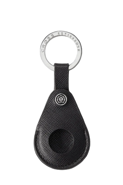 Classic Black Smart Tracker Key Chain AirTag Holder | Cross