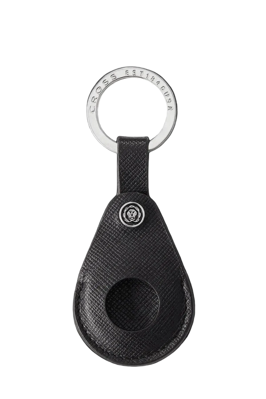 Classic Black Smart Tracker Key Chain AirTag Holder | Cross